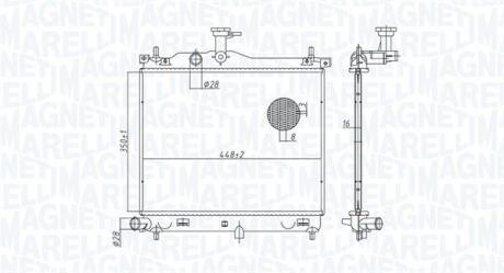 350213182900 MAGNETI MARELLI HYUNDAI Радиатор охлаждения i10 1.1/1.1CRDi 08- MAGNETI MARELLI подбор по vin на Brocar