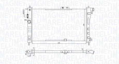 350213199800 MAGNETI MARELLI DAEWOO радіатор вод. охолодження Nexia 1.5 94- MAGNETI MARELLI подбор по vin на Brocar