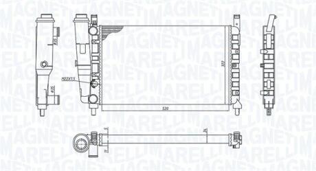 350213172400 MAGNETI MARELLI FIAT радіатор охолодження Fiorino 1.4/1.6 94- MAGNETI MARELLI подбор по vin на Brocar