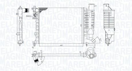 350213188500 MAGNETI MARELLI CITROEN Радиатор охлаждения Xsara,ZX 1.4/1.6 MAGNETI MARELLI подбор по vin на Brocar