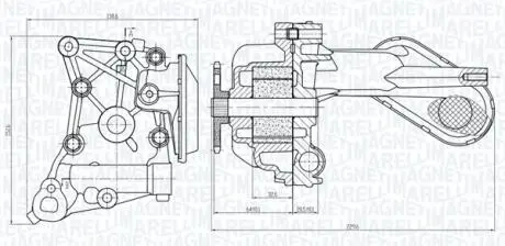 351516000125 MAGNETI MARELLI CITROEN Оливний насос C-CROSSER 2.2 HDi 07- MAGNETI MARELLI підбір по vin на Brocar