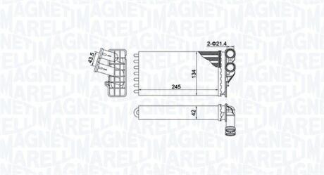 350218430000 MAGNETI MARELLI CITROEN радіатор опалення C4 I,Peugeot 307 MAGNETI MARELLI підбір по vin на Brocar