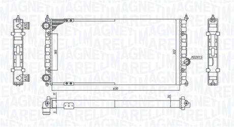 350213187800 MAGNETI MARELLI VW радіатор охолодження Polo,Seat 1.6/2.0 MAGNETI MARELLI подбор по vin на Brocar