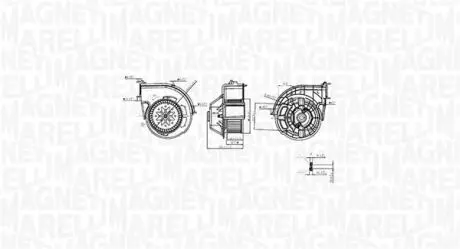 069412761010 MAGNETI MARELLI BMW Вентилятор салона X5 F15, X6 F16 06- MAGNETI MARELLI подбор по vin на Brocar
