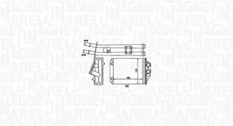 350218491000 MAGNETI MARELLI FIAT радіатор опалення 500,Panda,Ford Ka MAGNETI MARELLI підбір по vin на Brocar