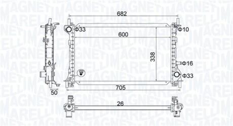 350213201200 MAGNETI MARELLI FORD радіатор охолодження Focus 1.6 98- MAGNETI MARELLI подбор по vin на Brocar