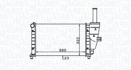 350213187100 MAGNETI MARELLI FIAT радіатор охолодження Punto 1.2 99- MAGNETI MARELLI підбір по vin на Brocar