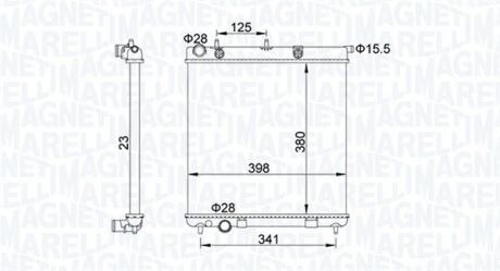 350213153700 MAGNETI MARELLI радіатор CITROEN C3 1.4, 1.6, 1.4HDI MAGNETI MARELLI підбір по vin на Brocar