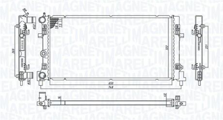 350213182300 MAGNETI MARELLI радіатор охолодження VW,Seat,Skoda MAGNETI MARELLI підбір по vin на Brocar