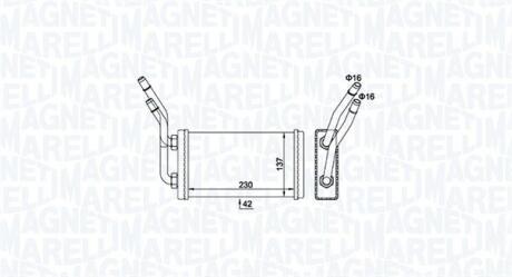 350218468000 MAGNETI MARELLI FORD радіатор опалення Transit 00- MAGNETI MARELLI подбор по vin на Brocar