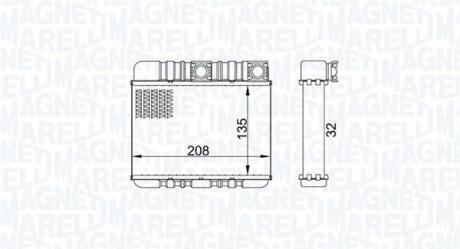 350218469000 MAGNETI MARELLI BMW радіатор опалення 3 E46,X3 E83 MAGNETI MARELLI підбір по vin на Brocar