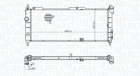 350213175300 MAGNETI MARELLI OPEL радіатор OPEL CORSA B 1,2-1,4 MAGNETI MARELLI підбір по vin на Brocar