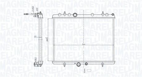 350213209600 MAGNETI MARELLI радіатор CITROEN BERLINGO 02- MAGNETI MARELLI підбір по vin на Brocar