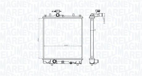 350213186100 MAGNETI MARELLI радіатор SUZUKI AGNIS 1.3 -03 MAGNETI MARELLI подбор по vin на Brocar