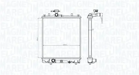 350213186100 MAGNETI MARELLI радіатор SUZUKI AGNIS 1.3 -03 MAGNETI MARELLI підбір по vin на Brocar