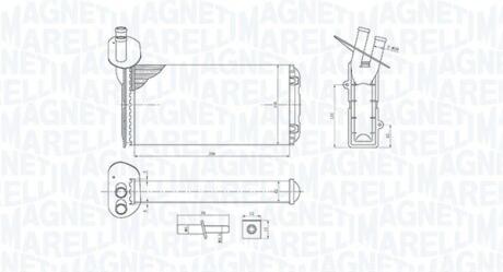 350218410000 MAGNETI MARELLI VW радіатор пічки T4 90- MAGNETI MARELLI подбор по vin на Brocar