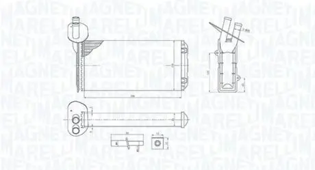 350218410000 MAGNETI MARELLI VW радіатор пічки T4 90- MAGNETI MARELLI подбор по vin на Brocar
