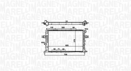 350213192300 MAGNETI MARELLI радіатор OPEL ASTRA G -05 MAGNETI MARELLI підбір по vin на Brocar