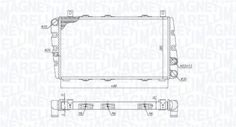 350213189700 MAGNETI MARELLI радіатор SKODA FAVORIT MAGNETI MARELLI підбір по vin на Brocar