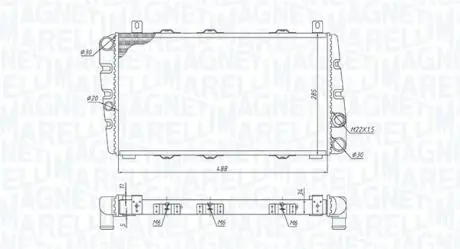 350213189700 MAGNETI MARELLI радіатор SKODA FAVORIT MAGNETI MARELLI подбор по vin на Brocar