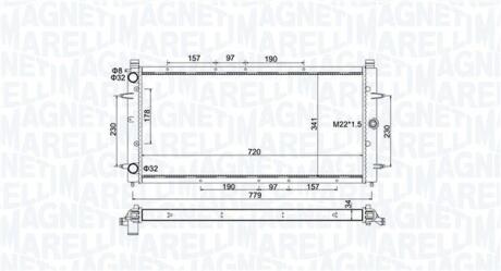 350213174600 MAGNETI MARELLI радіатор VW T4 MAGNETI MARELLI підбір по vin на Brocar