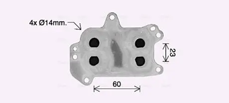 PE3424 Охолоджувач оливи AVA COOLING підбір по vin на Brocar