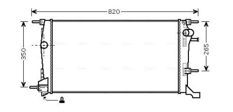 RTA2445 RTA2445 AVA Радіатор охолодження двиг. FLUENCE 1.6 14-, MEGANE CC 1.6, 2.0 10-, MEGANE III 1.6, 2.0 AVA COOLING підбір по vin на Brocar