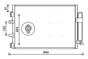 FDA5484D AVA FORD Радіатор кондиціонера (конденсатор) з осушувачем C-MAX II 1.6 10-, GRAND C-MAX 1.6 10- AVA COOLING підбір по vin на Brocar