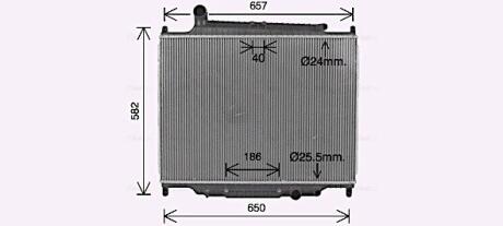 AU2344 AVA LAND ROVER Радіатор охолодження двиг. RANGE ROVER 3.6 06-12, RANGE ROVER SPORT 3.6 06-13 AVA COOLING підбір по vin на Brocar