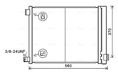 DN5427D AVA NISSAN Радіатор кондиціонера (конденсатор) з осушувачем MICRA IV 1.2 DIG-S 11- AVA COOLING підбір по vin на Brocar