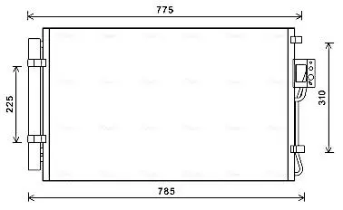 HY5311D AVA HYUNDAI Радіатор кондиціонера (конденсатор) з осушувачем SANTA FE II 2.4 10- AVA COOLING підбір по vin на Brocar
