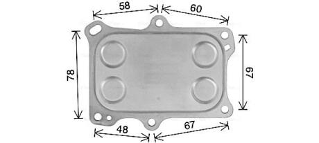 AL3153 AVA JEEP Оливний радіатор (без корпуса) RENEGADE 1.4 14-, LANCIA, CHRYSLER, FIAT AVA COOLING підбір по vin на Brocar