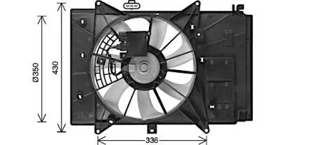 MZ7555 MZ7555 AVA Вентилятор радіатора 6 універсал 2.2 12-, CX-3 2.0 15-, 2 1.5 D 14- AVA COOLING подбор по vin на Brocar