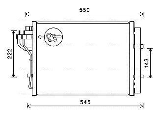 HY5445D AVA HYUNDAI Радіатор кондиціонера (конденсатор) з осушувачем i10 II 1.0 13- AVA COOLING підбір по vin на Brocar