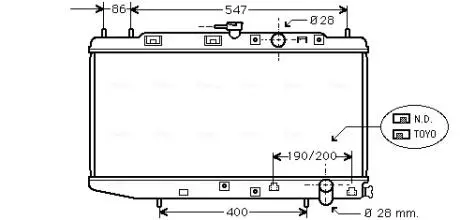 HD2047 AVA HONDA Радіатор сист. охолодження двиг Civic II, IV 1.5/1.6 (325x685x17) AVA COOLING підбір по vin на Brocar