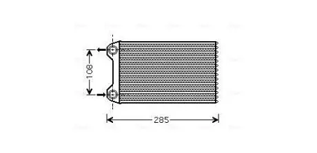 AIA6254 AVA AUDI Радіатор опалення A4 B6 1.6 00-, 1.2 02-, 1.9 00-, 2.0 00-, SEAT AVA COOLING підбір по vin на Brocar