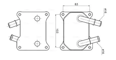 FD3699 AVA FORD Оливний радіатор C-Max, Focus II, Galaxy, Mondeo IV 1.8TDCI 05- AVA COOLING підбір по vin на Brocar