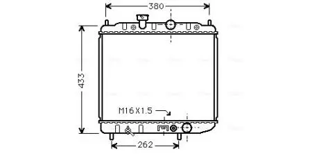 MTA2036 AVA MITSUBISHI Радіатор охолодження двиг. Colt IV, Lancer V 1.3/1.6 92- AVA COOLING підбір по vin на Brocar