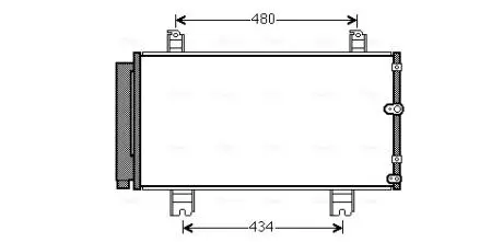 TO5572D AVA LEXUS Радіатор кондиціонера (конденсатор) з осушувачем IS 250 06- AVA COOLING підбір по vin на Brocar