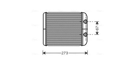 RT6343 AVA RENAULT Радіатор опалення ESPACE IV 1.9, 2.0, 2.2, 3.0, 3.5 02- AVA COOLING підбір по vin на Brocar