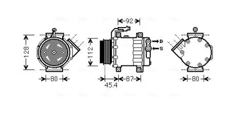 FTAK366 AVA CITROEN Компресор кондиціонера JUMPER II 3.0 06-, FIAT, PEUGEOT AVA COOLING подбор по vin на Brocar