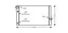 AVA BMW Радіатор охолодження двиг. 5 F10, 6 F13, 7 F01 2.0/3.0d 10- BW2410