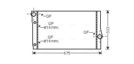 BW2410 AVA BMW Радіатор охолодження двиг. 5 F10, 6 F13, 7 F01 2.0/3.0d 10- AVA COOLING підбір по vin на Brocar