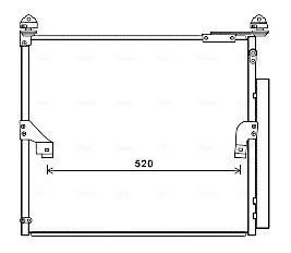 TO5657D TO5657D AVA Радіатор кондиціонера LAND CRUISER PRADO 2.8 D-4D 18- AVA COOLING підбір по vin на Brocar
