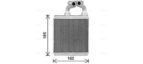 OL6718 AVA OPEL Радіатор опалення AGILA (B) 1.0, 1.2, 1.3 08-, SUZUKI AVA COOLING підбір по vin на Brocar