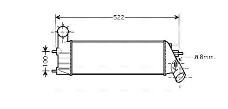 PEA4261 AVA CITROEN Інтеркулер C8 2.0, 2.2 02-, FIAT, LANCIA, PEUGEOT AVA COOLING підбір по vin на Brocar