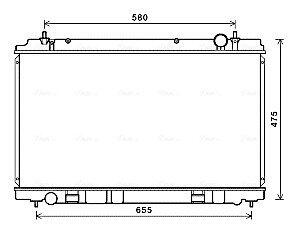 DN2400 AVA NISSAN Радіатор сист. охолодження двигуна 350Z 3.5 05- AVA COOLING підбір по vin на Brocar