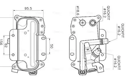 BW3626 Охолоджувач оливи AVA COOLING підбір по vin на Brocar