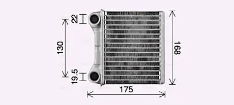 MS6762 AVA DB Радіатор опалення X164, W164, W251, V251 AVA COOLING підбір по vin на Brocar