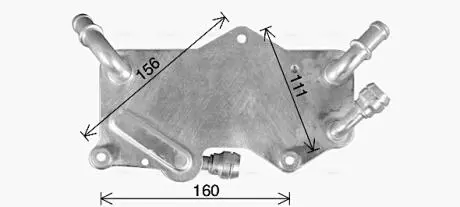 AI3442 AVA VW Оливний радіатор Audi A6/7 2.0/3.0 11- AVA COOLING підбір по vin на Brocar